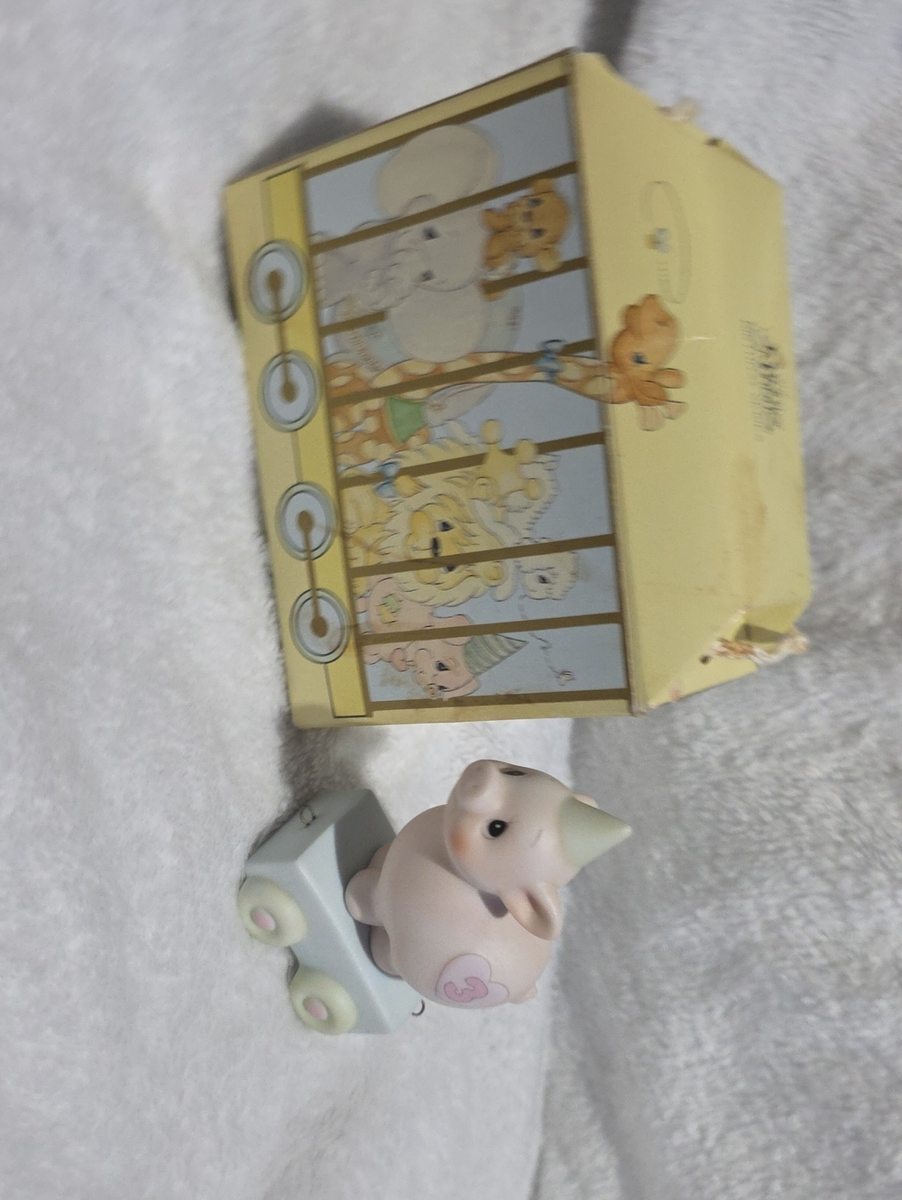 Precious Moments Birthday Circus Train Age 3 Pig Figurine with Box